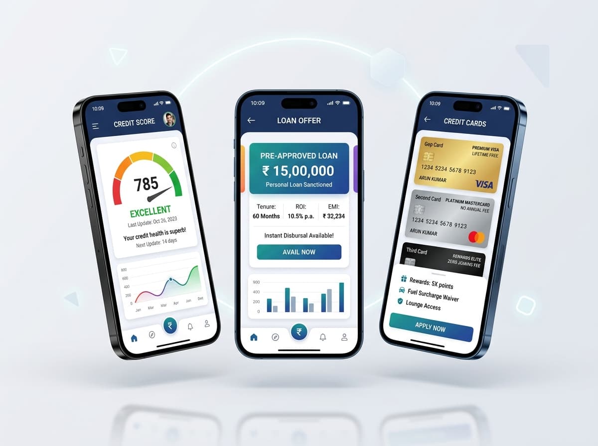 Dhanvantra Financial Mobile App on Smartphones